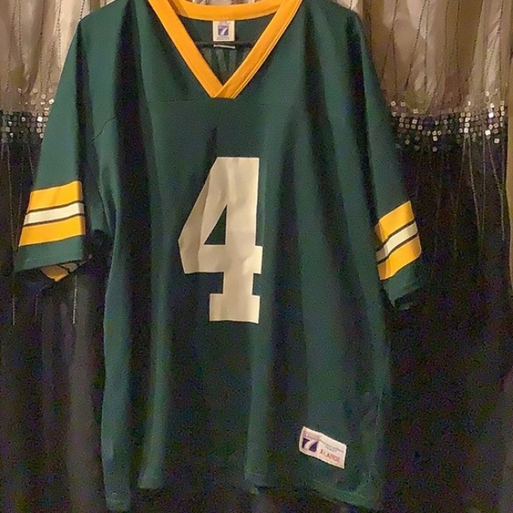 XL Vintage Brett Favre Green Bay Packers LOGO7 Football Jersey